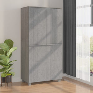 Galleria Design Wardrobe HAMAR Light Grey 89x50x180 cm Solid Wood Pine