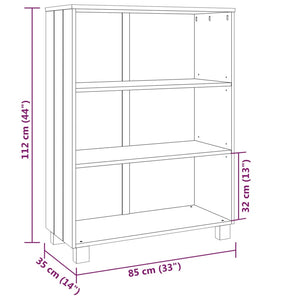 Galleria Design Book Cabinet HAMAR Honey Brown 85x35x112 cm Solid Wood Pine