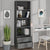 Galleria Design Highboard HAMAR Dark Grey 60x35x180 cm Solid Wood Pine