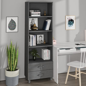 Galleria Design Highboard HAMAR Dark Grey 60x35x180 cm Solid Wood Pine