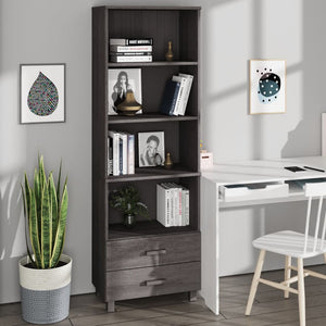 Galleria Design Highboard HAMAR Light Grey 60x35x180 cm Solid Wood Pine