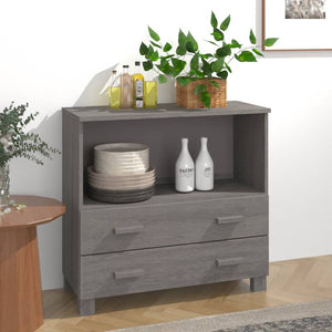 Galleria Design Sideboard HAMAR Light Grey 85x35x80 cm Solid Wood Pine