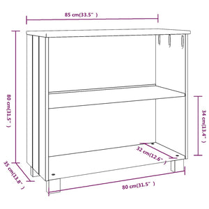 Galleria Design Sideboard HAMAR White 85x35x80 cm Solid Wood Pine