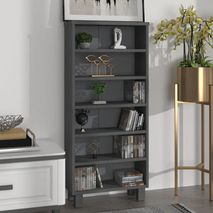 Galleria Design CD Cabinet HAMAR Dark Grey 45x18x100 cm Solid Wood Pine