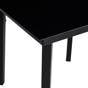 Galleria Design Garden Dining Table Black 140x70x74 cm Steel and Glass