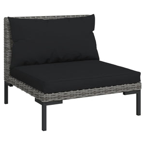 Galleria Design Garden Sofas 3pcs with Cushions Half Round Poly Rattan