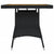 Galleria Design Garden Table Black 70x70x72 cm Poly Rattan & Solid Acacia Wood