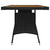 Galleria Design Garden Table Black 160x70x72 cm Poly Rattan & Solid Acacia Wood