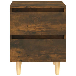 Galleria Design Bed Cabinet with Solid Wood Legs Smoked Oak 40x35x50 cm