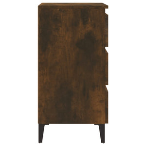 Galleria Design Bed Cabinet with Metal Legs Smoked Oak 40x35x69 cm