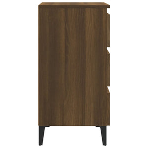 Galleria Design Bed Cabinets with Metal Legs 2 pcs Brown Oak 40x35x69 cm