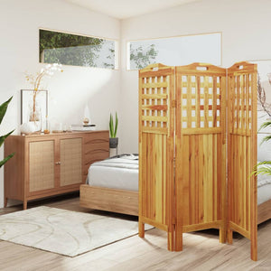 Galleria Design 3-Panel Room Divider 121.5x2x115 cm Solid Wood Acacia