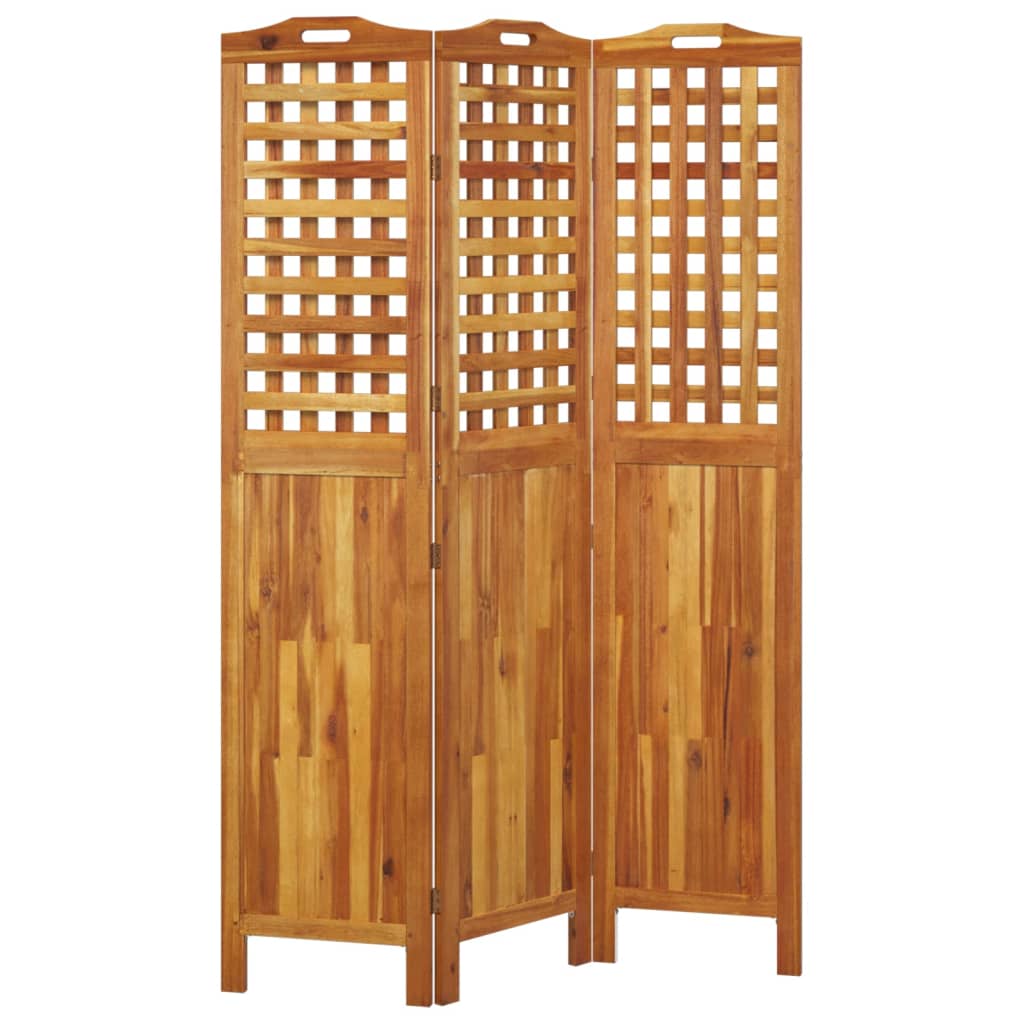 Galleria Design 3-Panel Room Divider 121.5x2x180 cm Solid Wood Acacia