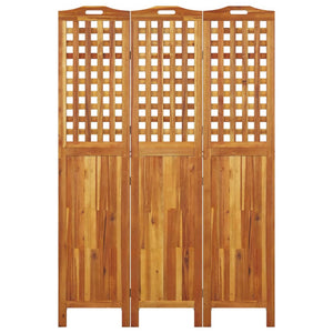 Galleria Design 3-Panel Room Divider 121.5x2x180 cm Solid Wood Acacia