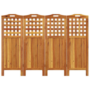 Galleria Design 4-Panel Room Divider 162x2x115 cm Solid Wood Acacia