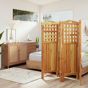 Galleria Design 4-Panel Room Divider 162x2x115 cm Solid Wood Acacia