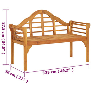 Galleria Design Garden Bench 125 cm Solid Wood Acacia