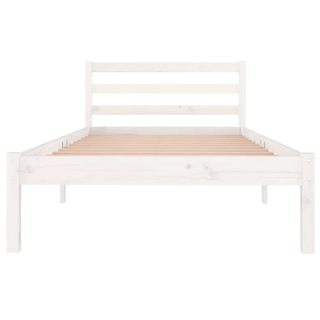 Galleria Design Bed Frame without Mattress Solid Wood Pine 90x200 cm White