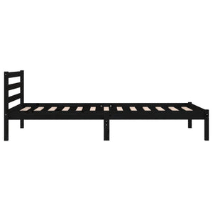 Galleria Design Bed Frame without Mattress Solid Wood Pine 90x200 cm Black