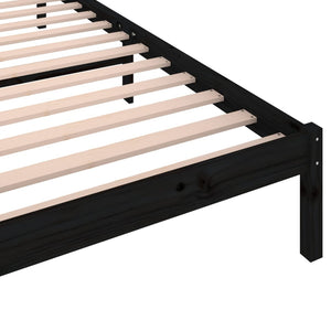 Galleria Design Bed Frame without Mattress Solid Wood Pine 90x200 cm Black