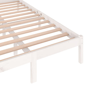 Galleria Design Bed Frame without Mattress Solid Wood Pine 120x200 cm White