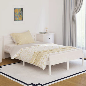 Galleria Design Bed Frame without Mattress Solid Wood Pine 120x200 cm White