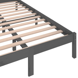 Galleria Design Bed Frame without Mattress Solid Wood Pine 120x200 cm Grey