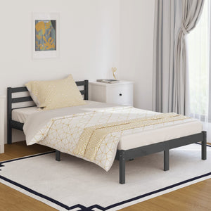 Galleria Design Bed Frame without Mattress Solid Wood Pine 120x200 cm Grey