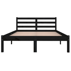 Galleria Design Bed Frame without Mattress Solid Wood Pine 120x200 cm Black