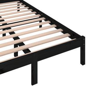 Galleria Design Bed Frame without Mattress Solid Wood Pine 120x200 cm Black