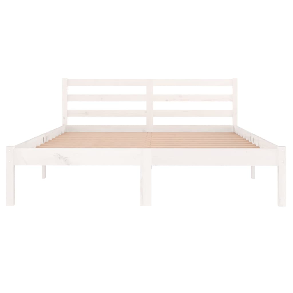 Galleria Design Bed Frame without Mattress Solid Wood Pine 140x200 cm White