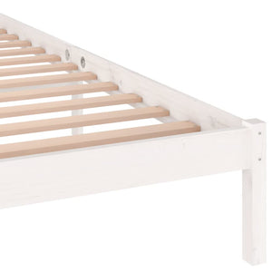 Galleria Design Bed Frame without Mattress Solid Wood Pine 140x200 cm White