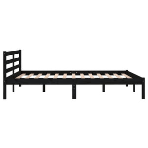 Galleria Design Bed Frame without Mattress Solid Wood Pine 140x200 cm Black