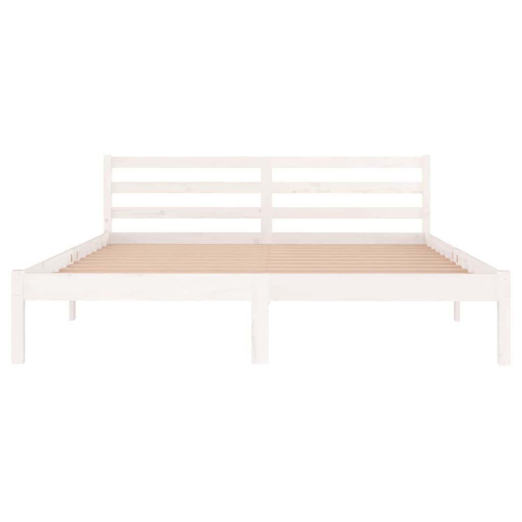 Galleria Design Bed Frame without Mattress Solid Wood Pine 160x200 cm White