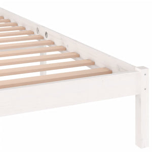 Galleria Design Bed Frame without Mattress Solid Wood Pine 160x200 cm White