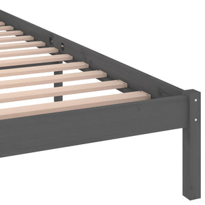 Galleria Design Bed Frame without Mattress Solid Wood Pine 160x200 cm Grey