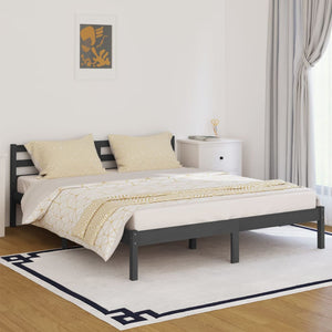 Galleria Design Bed Frame without Mattress Solid Wood Pine 160x200 cm Grey