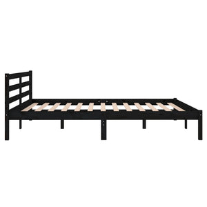 Galleria Design Bed Frame without Mattress Solid Wood Pine 160x200 cm Black