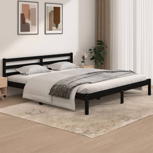 Galleria Design Bed Frame without Mattress 180x200 cm Super King Black Super King Size