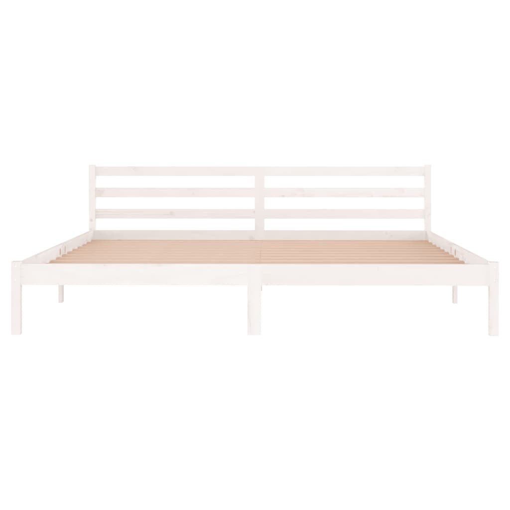 Galleria Design Bed Frame without Mattress Solid Wood Pine 200x200 cm White