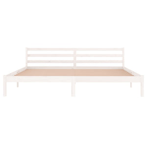 Galleria Design Bed Frame without Mattress Solid Wood Pine 200x200 cm White