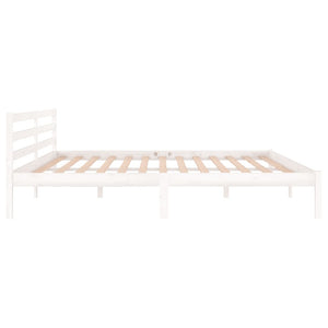 Galleria Design Bed Frame without Mattress Solid Wood Pine 200x200 cm White