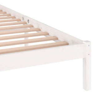 Galleria Design Bed Frame without Mattress Solid Wood Pine 200x200 cm White