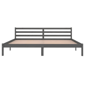 Galleria Design Bed Frame without Mattress Solid Wood Pine 200x200 cm Grey