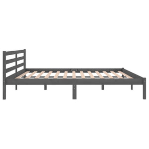 Galleria Design Bed Frame without Mattress Solid Wood Pine 200x200 cm Grey