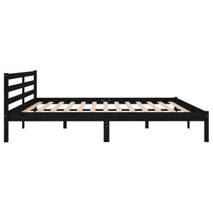 Galleria Design Bed Frame without Mattress Solid Wood Pine 200x200 cm Black