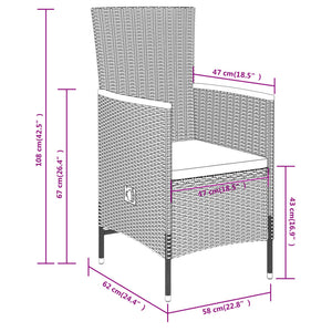 Galleria Design 7 Piece Garden Dining Set with Cushions Grey