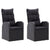 Galleria Design 9 Piece Garden Dining Set with Cushions Black