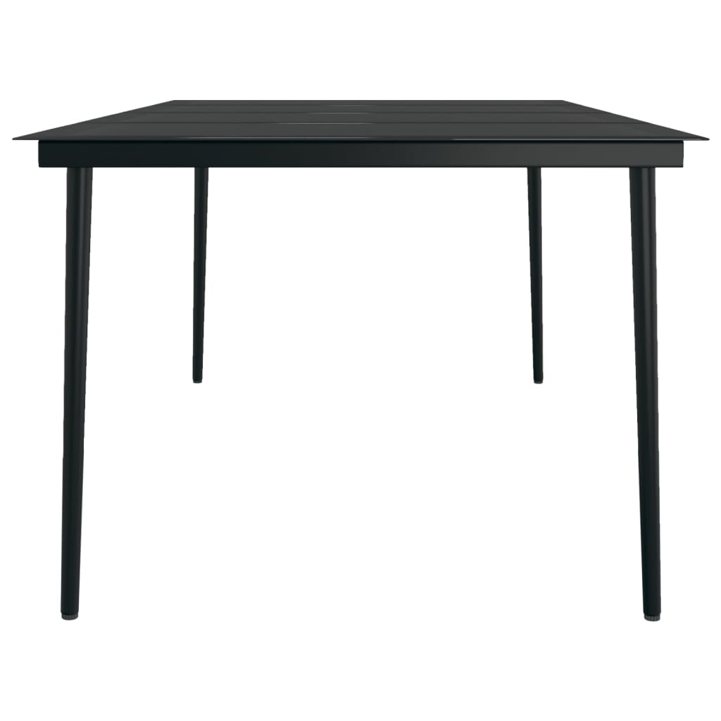 Galleria Design Garden Dining Table Black 200x100x74 cm Steel and Glass