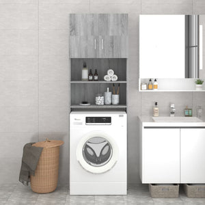 Galleria Design Washing Machine Cabinet Grey Sonoma 64x25.5x190 cm